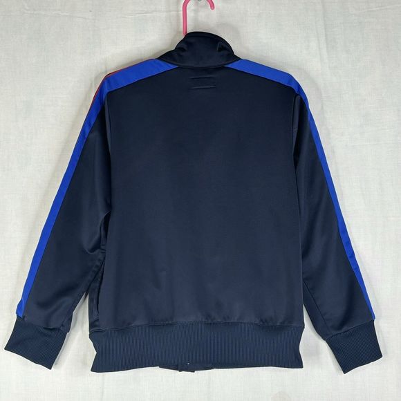 Converse Jacket Boys 7 Heritage Snap Front‎ Warmup Bomber Navy 968017 695 - Picture 6 of 11